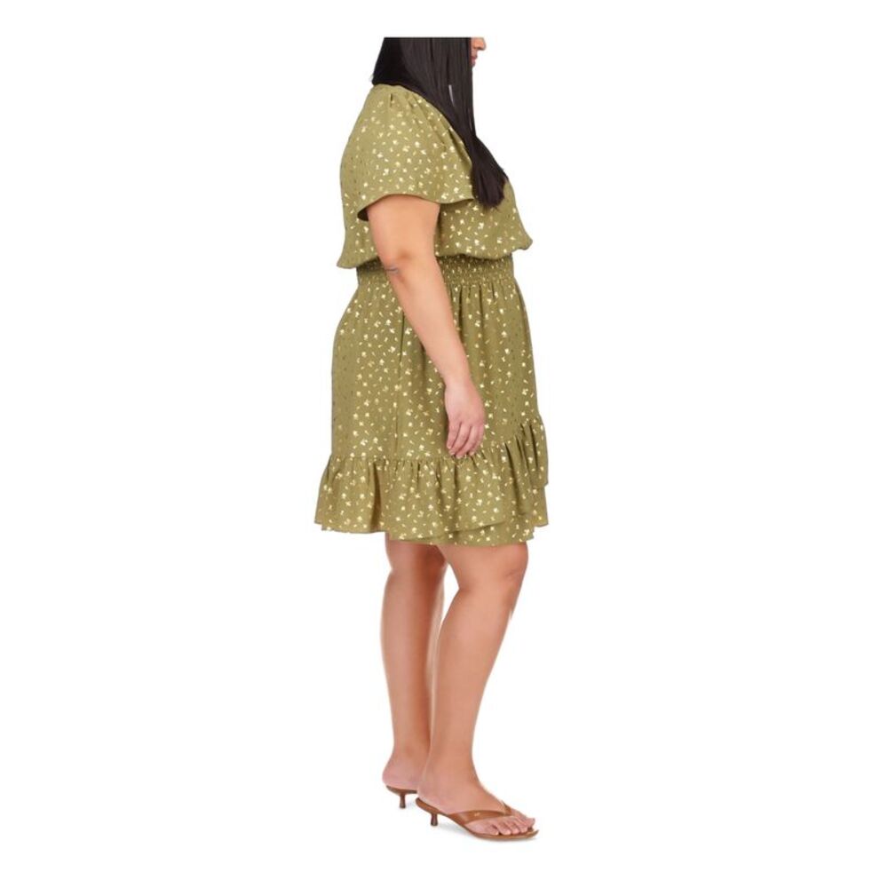 MICHAEL MICHAEL KORS Womens Green Unlined Hook And Eye Closure Dress Plus 1X - Picture 3 of 4